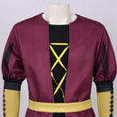 Adult Men The Freak Circus Pierrot Cosplay Costume Burgundy Red Outfits - AwwwCos