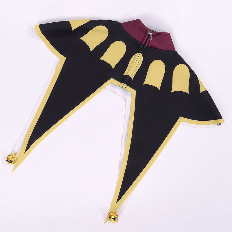 Adult Men The Freak Circus Pierrot Cosplay Costume Burgundy Red Outfits - AwwwCos