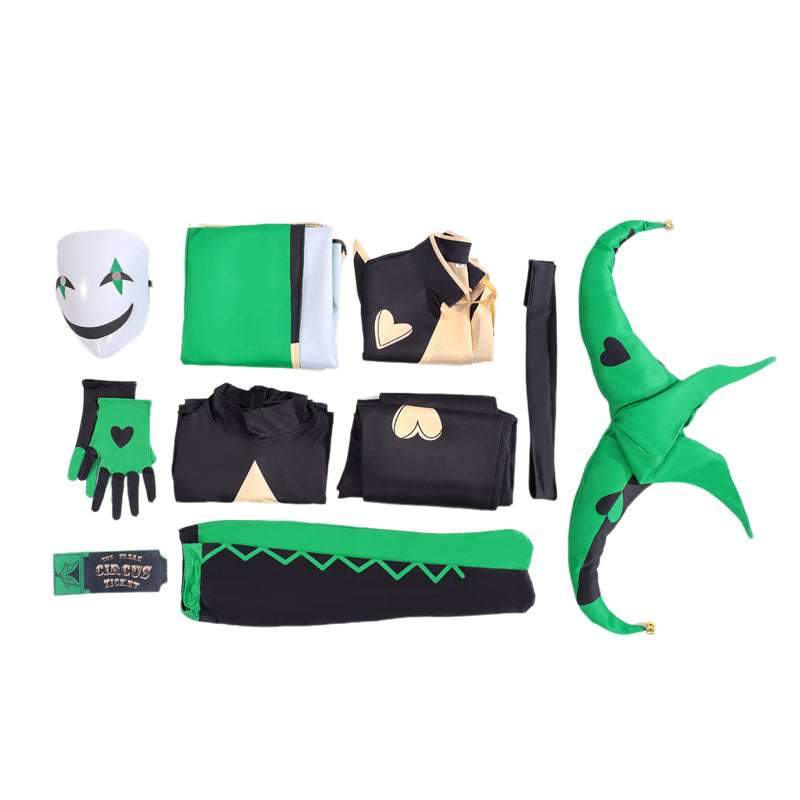 Adult Men The Freak Circus Pierrot Cosplay Costume Performance Uniform - AwwwCos