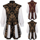 Adult Men Victorian Retro Court Bronzing Vest Pants - AwwwCos