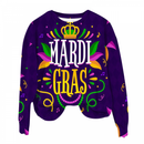 Adult Sweatshirts Round Neck Feather Printing Pullover Carnival Party Top - AwwwCos