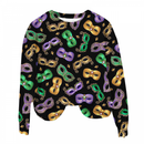 Adult Sweatshirts Round Neck Feather Printing Pullover Carnival Party Top - AwwwCos