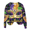 Adult Sweatshirts Round Neck Feather Printing Pullover Carnival Party Top - AwwwCos