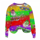 Adult Sweatshirts Round Neck Feather Printing Pullover Carnival Party Top - AwwwCos