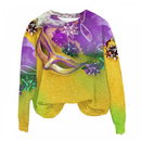Adult Sweatshirts Round Neck Feather Printing Pullover Carnival Party Top - AwwwCos