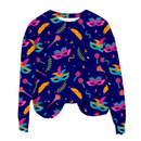 Adult Sweatshirts Round Neck Feather Printing Pullover Carnival Party Top - AwwwCos