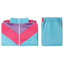Adult Unisex 80s Retro Hip Hop Disco Tracksuit Colorblock Outfits Set - AwwwCos