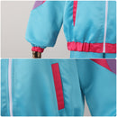 Adult Unisex 80s Retro Hip Hop Disco Tracksuit Colorblock Outfits Set - AwwwCos