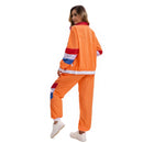 Adult Unisex 80s Retro Hip Hop Disco Tracksuit Orange Colorblock Jacket Pants - AwwwCos