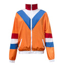 Adult Unisex 80s Retro Hip Hop Disco Tracksuit Orange Colorblock Jacket Pants - AwwwCos