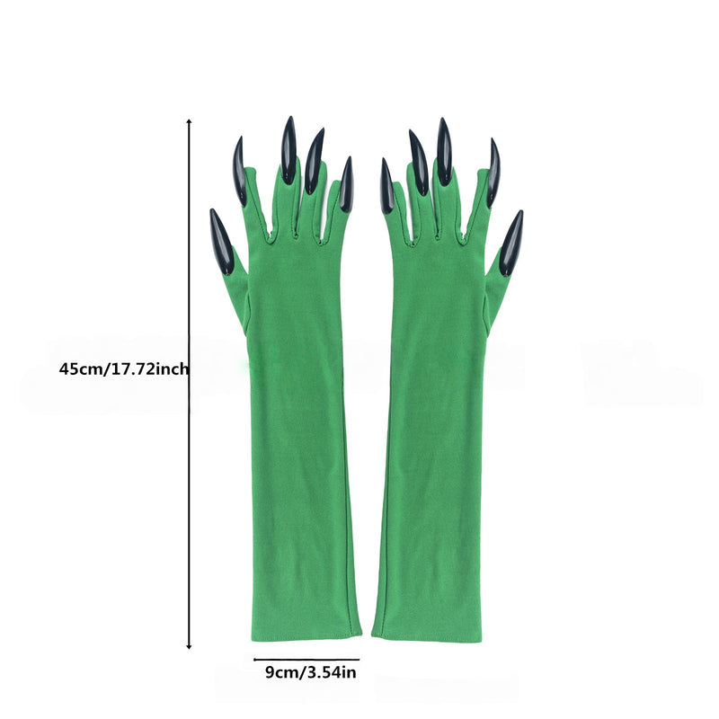 Adult Wicked Elphaba Cosplay Accessory Glasses Green Gloves with Nails - AwwwCos