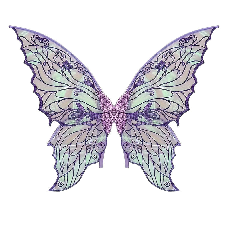 Adult Women 31.5"x18.9" Butterfly Cosplay Fairy Wings Ears Flower Garlands - AwwwCos