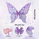 Adult Women 31.5"x18.9" Butterfly Cosplay Fairy Wings Ears Flower Garlands - AwwwCos