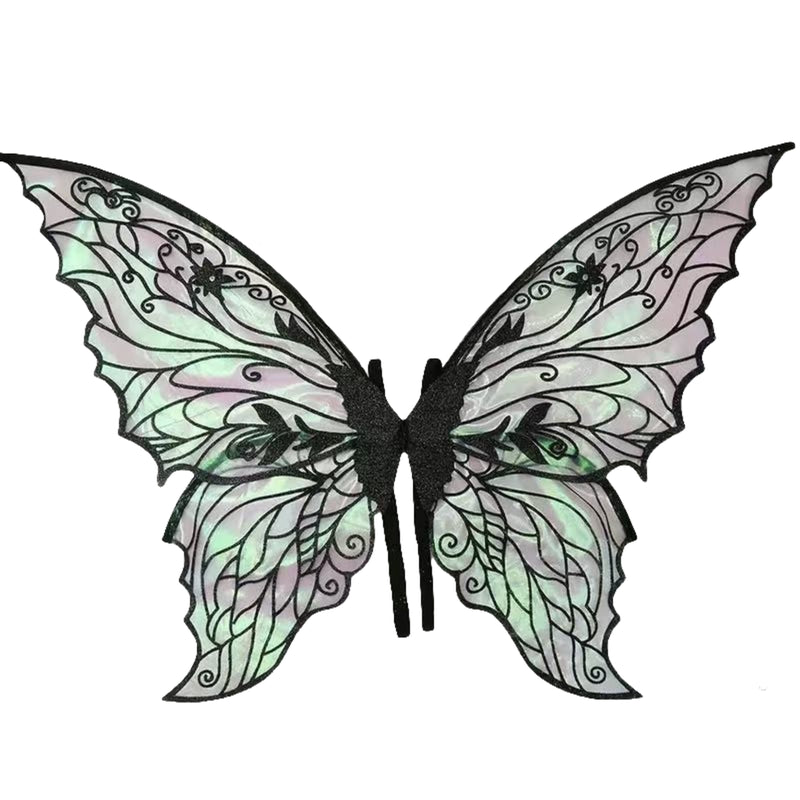 Adult Women 31.5"x18.9" Butterfly Cosplay Fairy Wings Ears Flower Garlands - AwwwCos