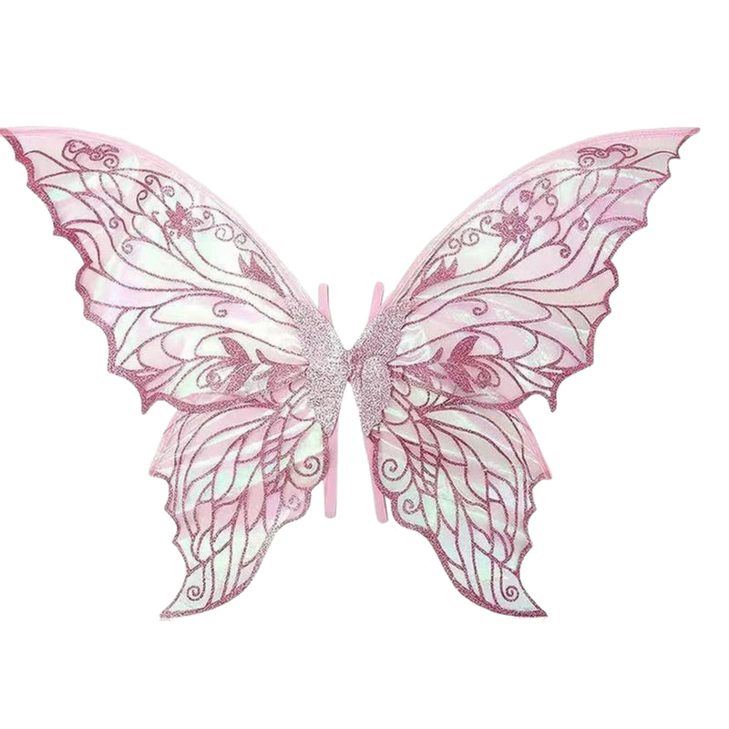 Adult Women 31.5"x18.9" Butterfly Cosplay Fairy Wings Ears Flower Garlands - AwwwCos