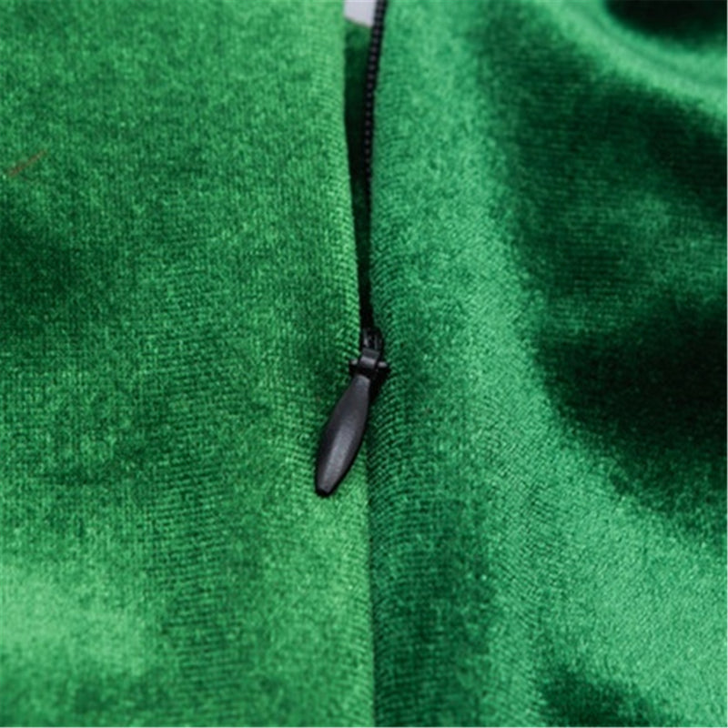 Adult Women Christmas Tree Cosplay Costume Green Dress Hat Red Bowknot - AwwwCos