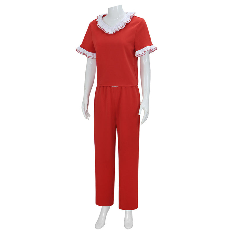 Adult Women Halloween Sally Cosplay Costume Red Suit - AwwwCos