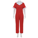 Adult Women Halloween Sally Cosplay Costume Red Suit - AwwwCos