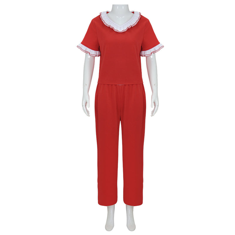 Adult Women Halloween Sally Cosplay Costume Red Suit - AwwwCos