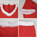 Adult Women Halloween Sally Cosplay Costume Red Suit - AwwwCos