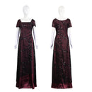 Adult Women Movie Titanic Rose Cosplay Costume Burgundy Red Dress - AwwwCos