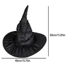 Adult Women Wicked Elphaba Cosplay Accessory Black Witch Pointed Magic Hat - AwwwCos