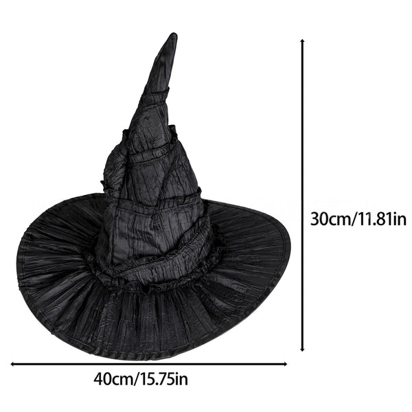 Adult Women Wicked Elphaba Cosplay Accessory Black Witch Pointed Magic Hat - AwwwCos
