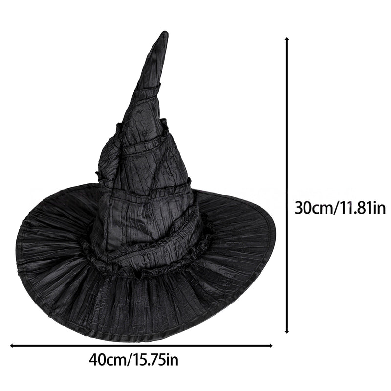 Adult Women Wicked Elphaba Cosplay Accessory Black Witch Pointed Magic Hat - AwwwCos
