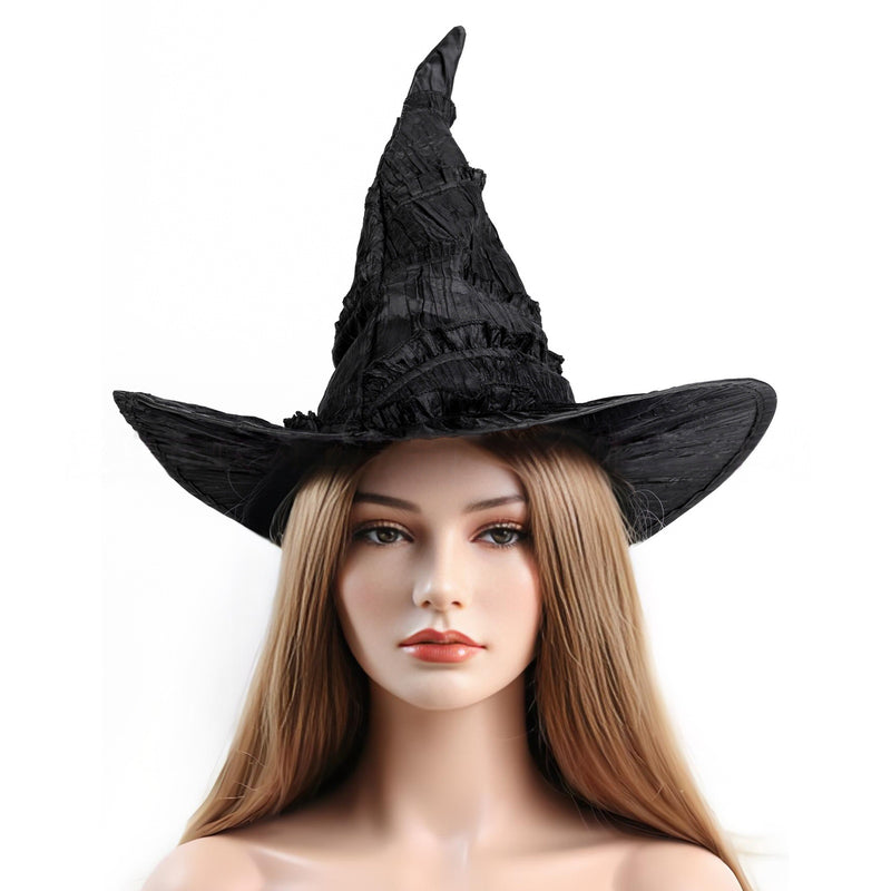 Adult Women Wicked Elphaba Cosplay Accessory Black Witch Pointed Magic Hat - AwwwCos