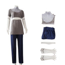 Adult girls Anime Hazbin COS Hotel Lute Cosplay Costume Grey Top Blue Pants