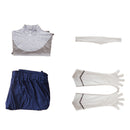 Adult girls Anime Hazbin COS Hotel Lute Cosplay Costume Grey Top Blue Pants