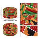 African Kente Batik Print 3 Piece Set Tie Bow-Tie Kufi Hat Ankara Batik - AwwwCos
