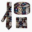 African Kente Batik Print 3 Piece Set Tie Bow-Tie Kufi Hat Ankara Batik - AwwwCos