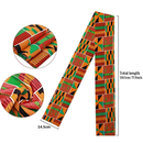 African Kente Batik Print 3 Piece Set Tie Bow-Tie Kufi Hat Ankara Batik - AwwwCos