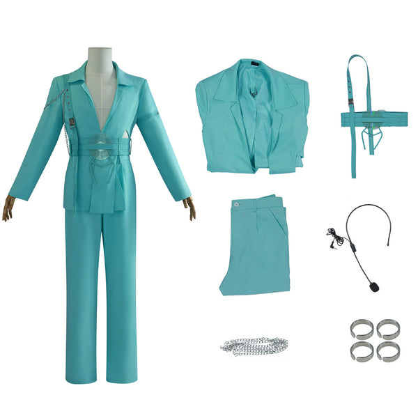 Alien Stage Blink Gone Luka Cosplay Costume Green Suit