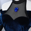 Alien Stage Mizi Cosplay Costume Women Blue Velvet Dress - AwwwCos