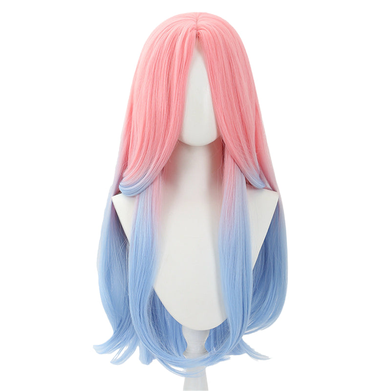 Alien Stage R5 Ivan Black Hair Mizi Pink Gradient Blue Cosplay Wig