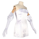Game Alien Stage Sua Cosplay Costume White Strapless Dress