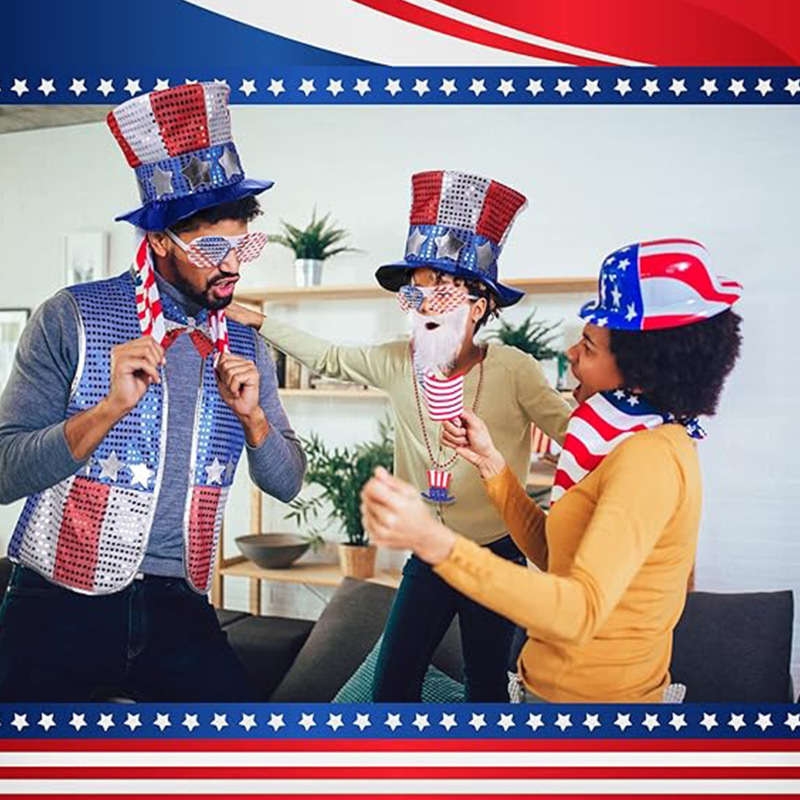 American Independence Day Patriotic Clothing Flag Accessories Party Supplies