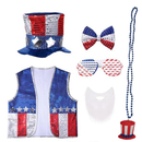 American Independence Day Patriotic Clothing Flag Accessories Party Supplies - AwwwCos