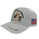 American US 250th Anniversary Hat 1776-2026 Patriotic Eagle Adjustable Cotton Cap