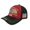 American US 250th Anniversary Hat 1776-2026 Patriotic Eagle Adjustable Cotton Cap