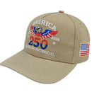 American US 250th Anniversary Hat 1776-2026 Patriotic Eagle Adjustable Cotton Cap