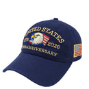 American US 250th Anniversary Hat 1776-2026 Patriotic Eagle Adjustable Cotton Cap