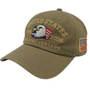 American US 250th Anniversary Hat 1776-2026 Patriotic Eagle Adjustable Cotton Cap