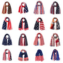 American US Patriotic Scarf Veterans Day Cosplay Prop Accessories Party Supplies