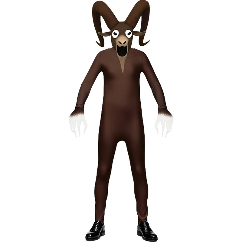 Animal 99 Nights In The Forest Goat Cosplay Costume Brown Jumpsuit - AwwwCos