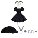 Anime Alien Stage Sua Cosplay Costume Black Square Neckline Dress Headband - AwwwCos
