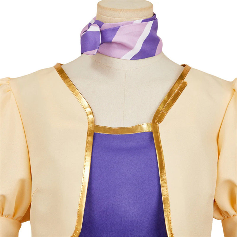 Anime Apocalypse Hotel Yachiyo Cosplay Costume Puff Sleeve Coat Dress - AwwwCos