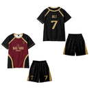 Anime Blue Lock Munchen Yoichi Isagi Cosplay Burgundy Red Shirt Shorts - AwwwCos